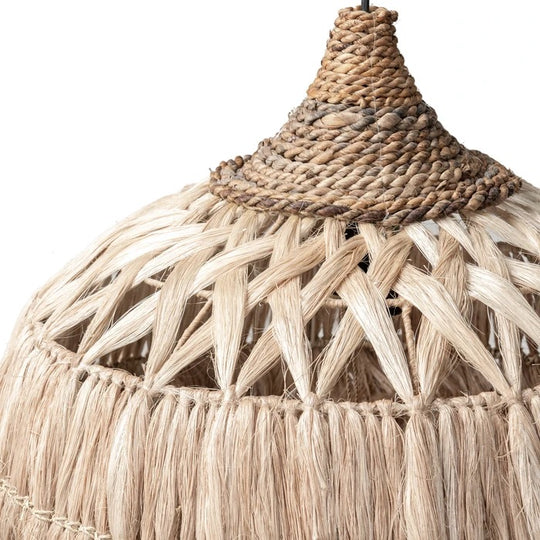 Evia Hängelampe – natürliches Abaca – ⌀ 50 cm