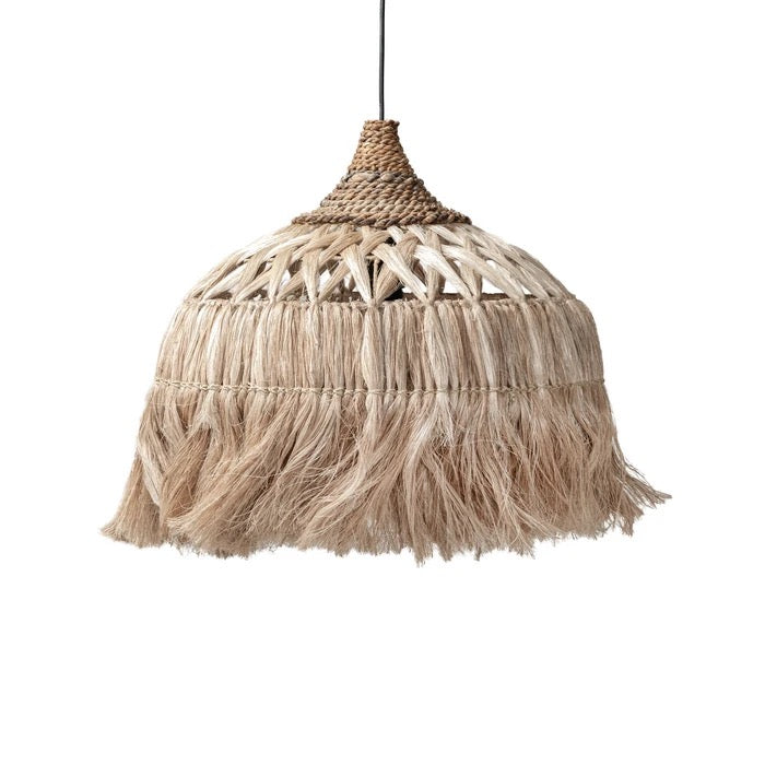 Evia Hängelampe – natürliches Abaca – ⌀ 50 cm