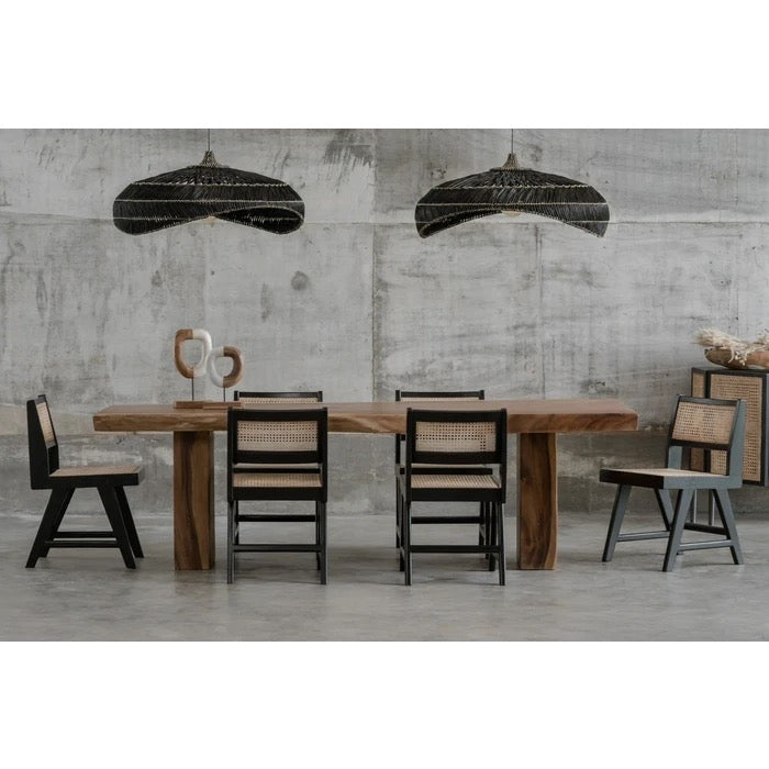 Hängeleuchte Elvera – Schwarz Abacá – ⌀ 92 cm